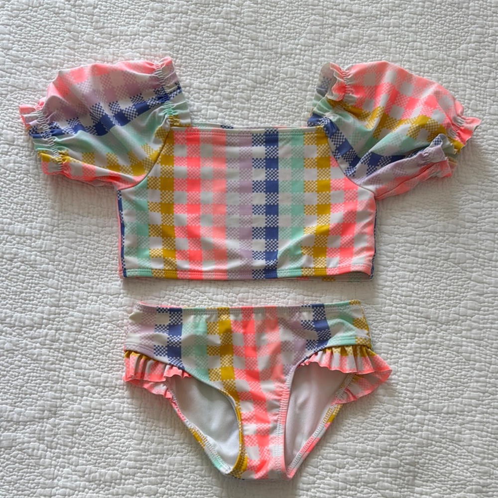 Cat & Jack Multicolor Plaid Swimwear